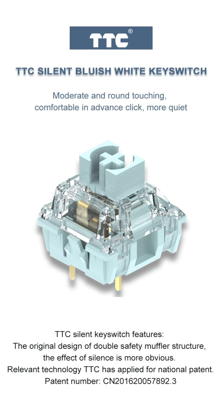 TTC Silent Bluish White Switch (Singles) StacksKB