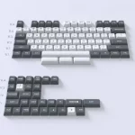 Sikakeyb Doubleshot PBT Keycaps (Two-Tone White and Grey)
