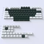 Sikakeyb Doubleshot PBT Keycaps (Two-Tone Green and White)