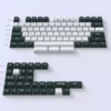 Sikakeyb Doubleshot PBT Keycaps (Two-Tone White and Green)