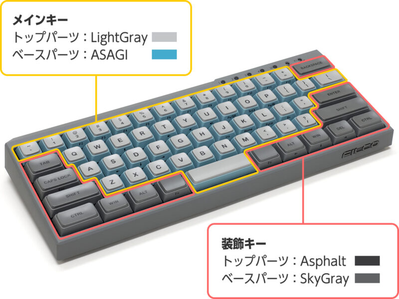 Filco Majestouch Minila-R Convertible (Sky Grey) - Image 14