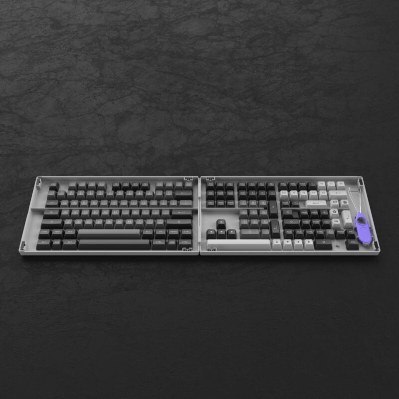 Akko Black and Silver Keycap Set (ASA Profile) - Image 6