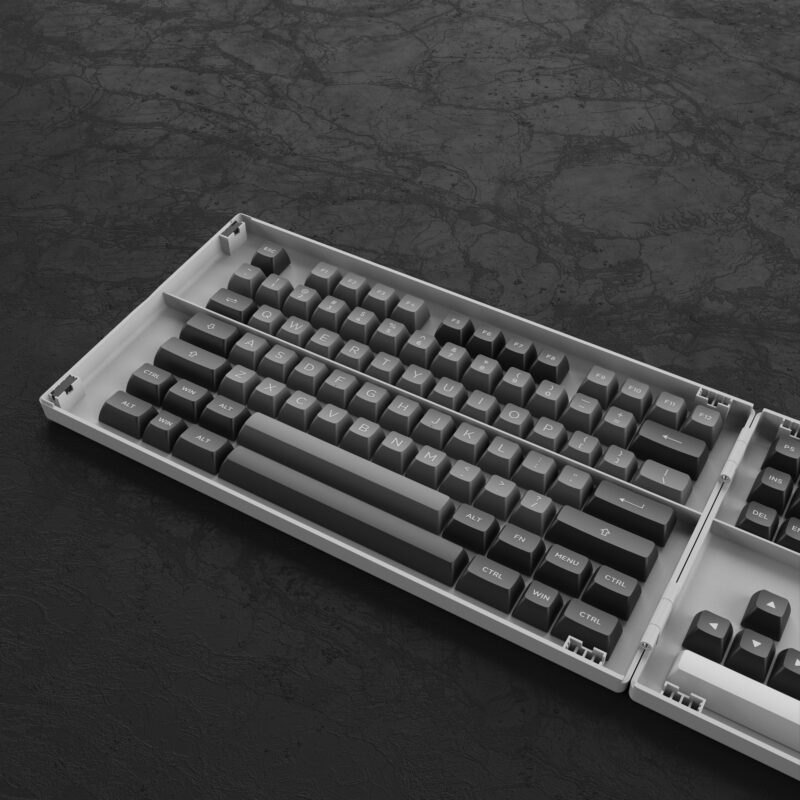 Akko Black and Silver Keycap Set (ASA Profile) - Image 5