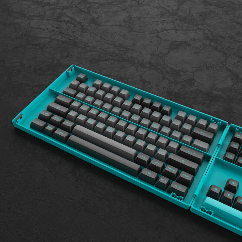 Akko Black and Cyan Keycap Set (ASA Profile) - Image 5