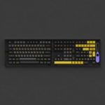 Akko Black and Gold Hiragana Version Keycap Set (ASA Profile)