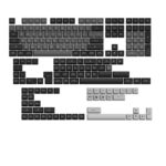 Akko Black and Silver Keycap Set (ASA Profile)