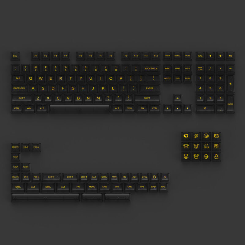 Akko Clear Black Keycap Set (ASA Profile)