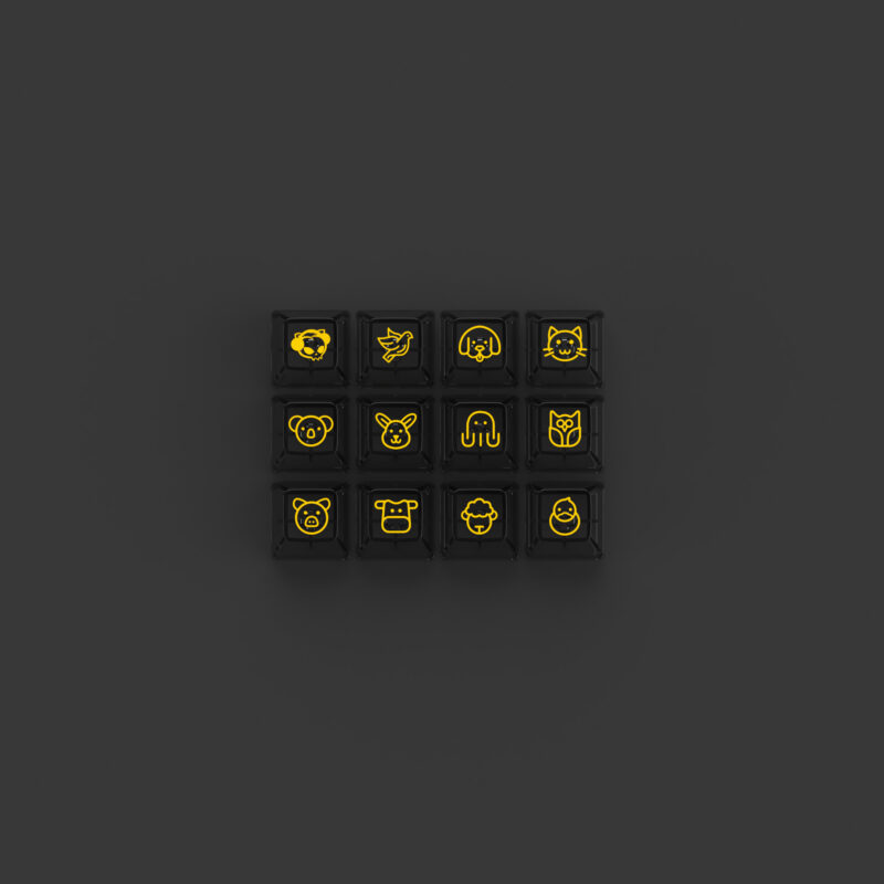 Akko Clear Black Keycap Set (ASA Profile) - Image 4