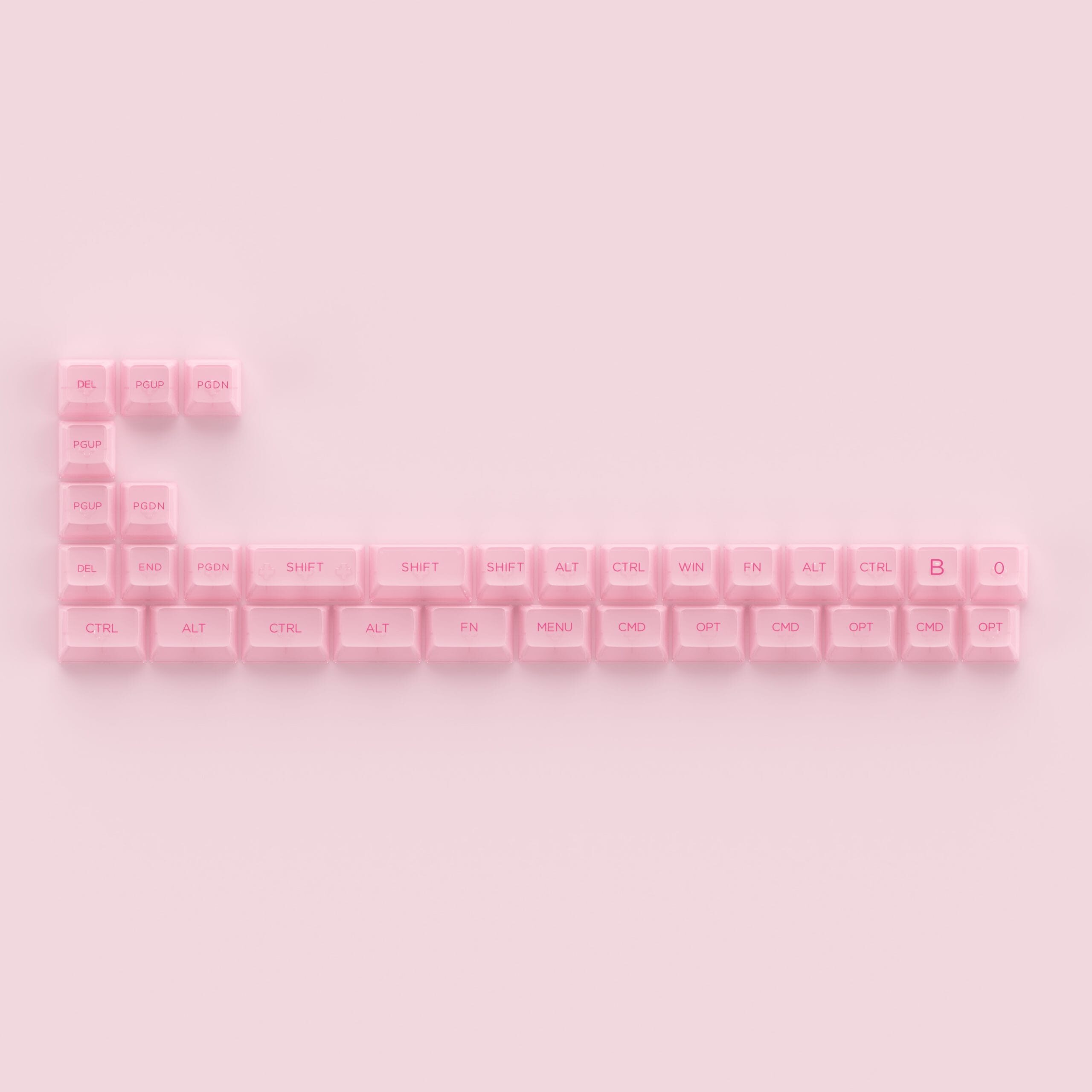 Akko Clear Pink Keycap Set (ASA Profile) - Image 3