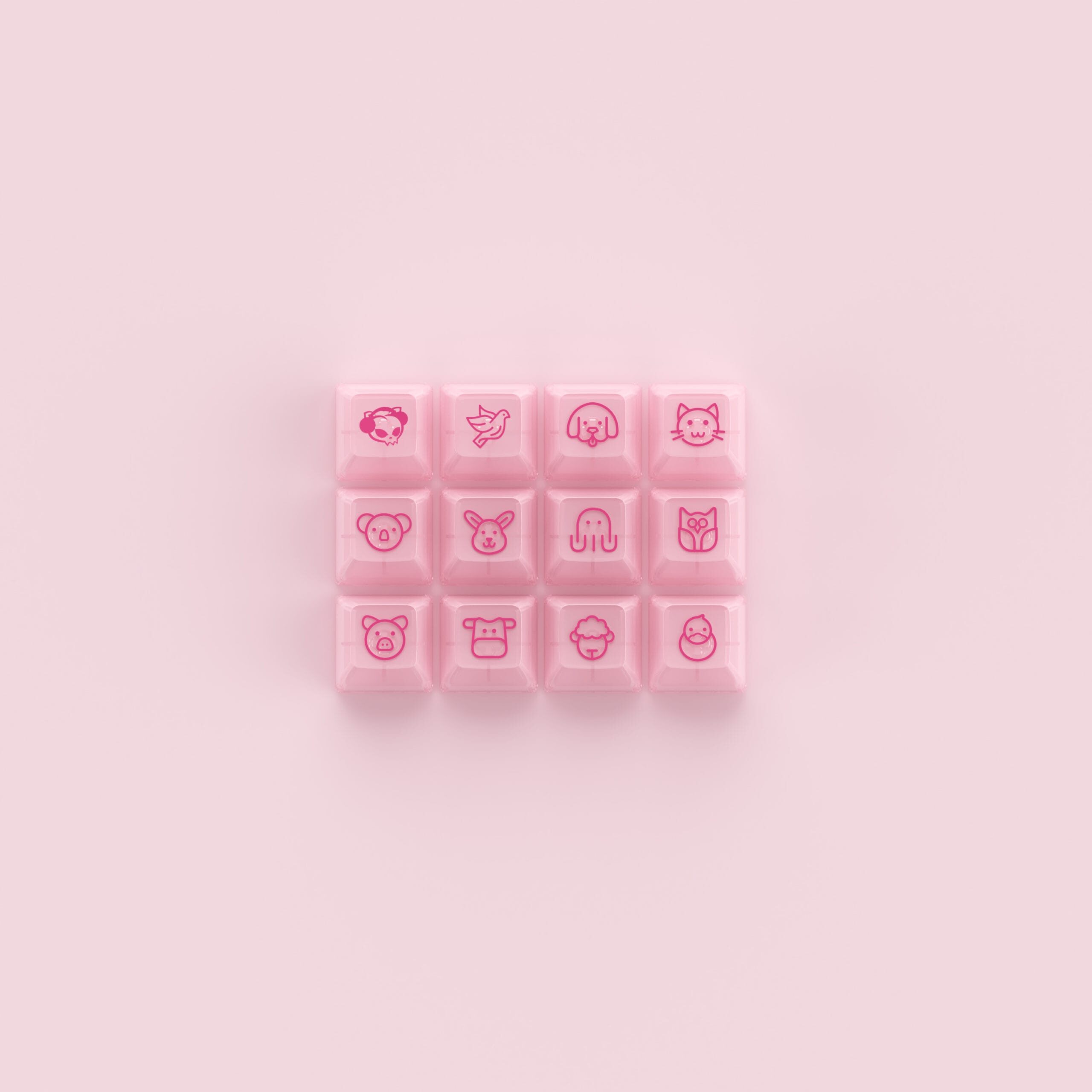 Akko Clear Pink Keycap Set (ASA Profile) - Image 4