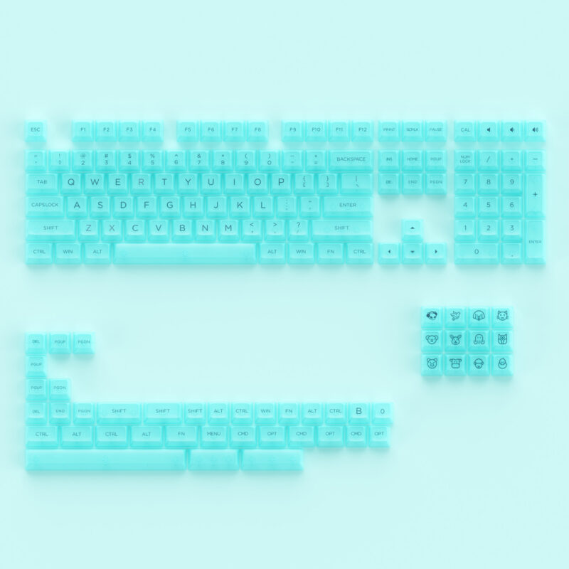 Akko Clear Mint (Tiffany Blue) Keycap Set (ASA Profile)