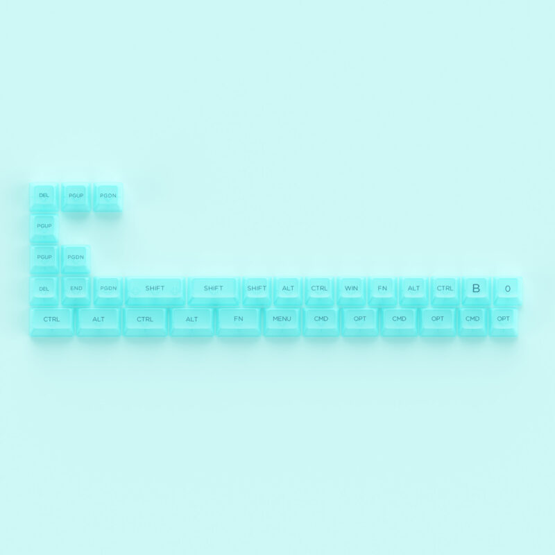 Akko Clear Mint (Tiffany Blue) Keycap Set (ASA Profile) - Image 3