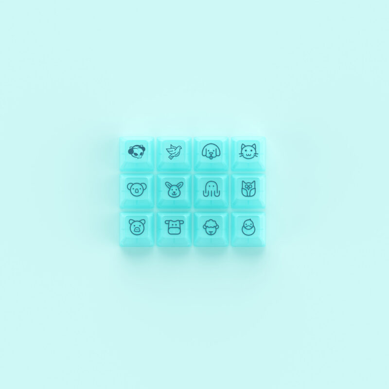 Akko Clear Mint (Tiffany Blue) Keycap Set (ASA Profile) - Image 5