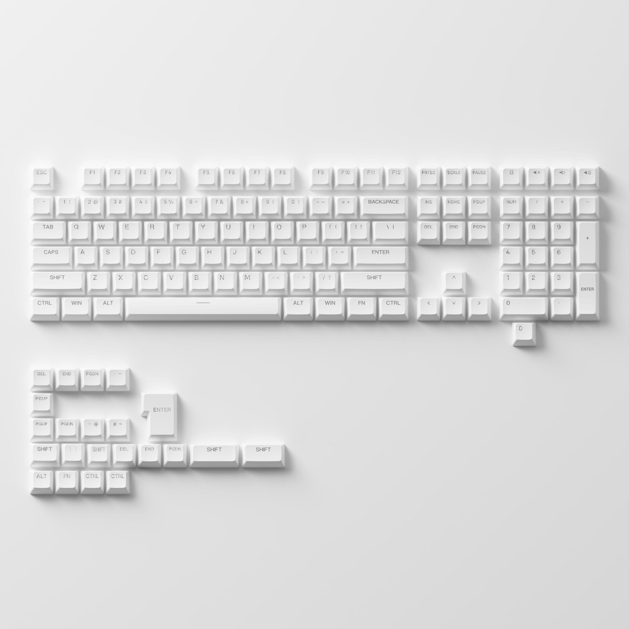 Akko ASA Shine-Through Keycap Set (White) - Image 2