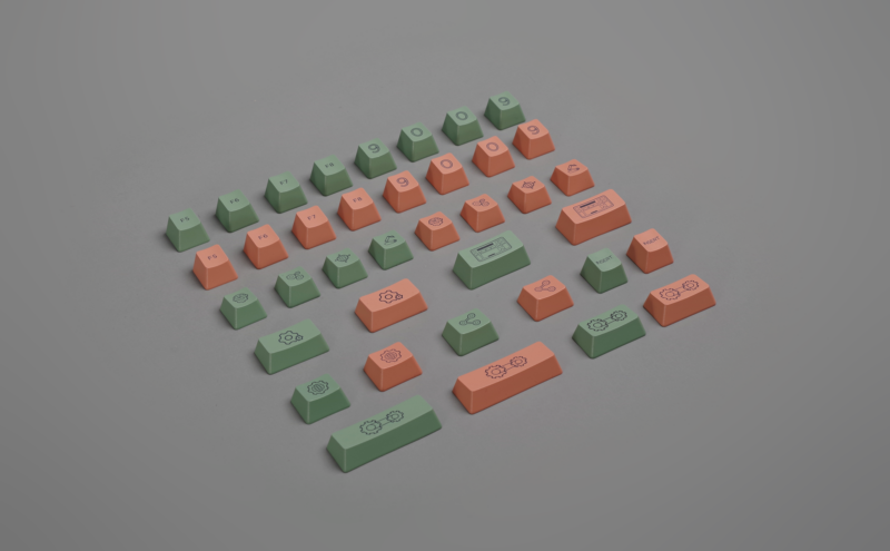 9009 Retro R2 OEM Profile Industrial Style Novelty Keycaps (38-Key) - Image 13