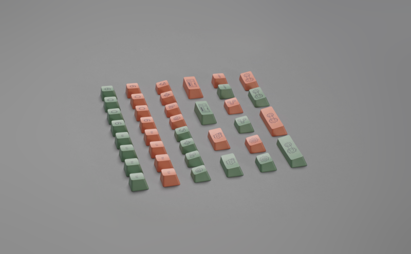 9009 Retro R2 OEM Profile Industrial Style Novelty Keycaps (38-Key) - Image 14