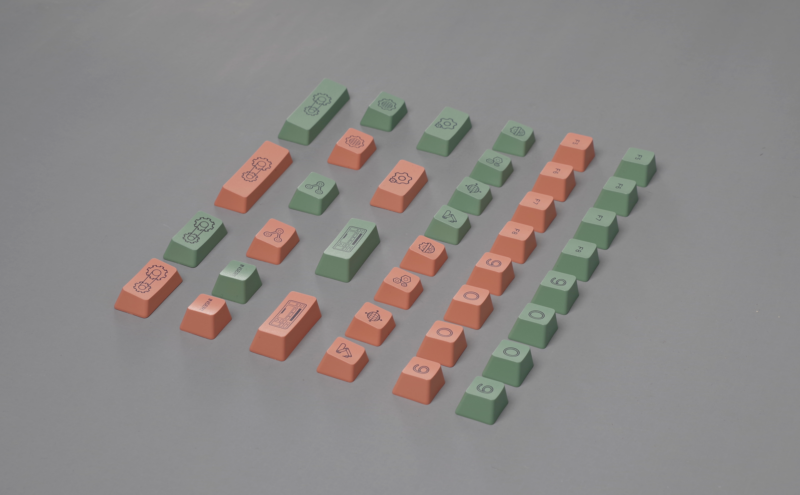 9009 Retro R2 OEM Profile Industrial Style Novelty Keycaps (38-Key) - Image 16