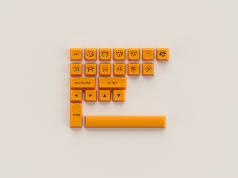 Akko Carbon Retro ASA Low Keycaps - Image 8