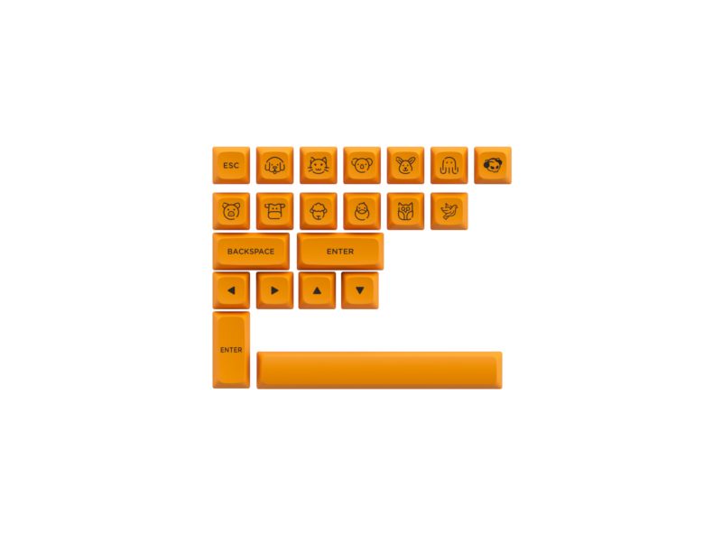 Akko Carbon Retro ASA Low Keycaps - Image 9
