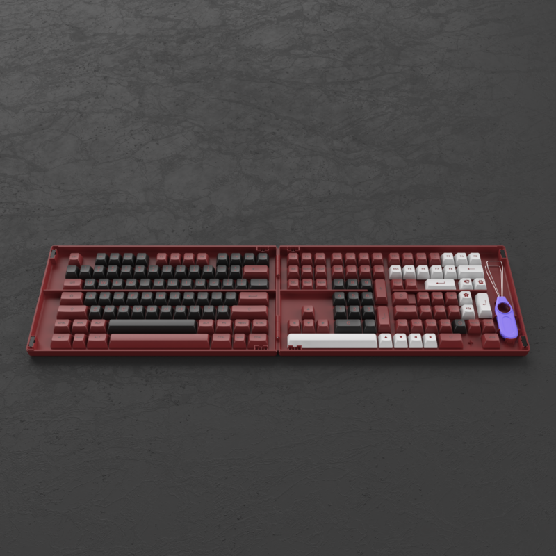 Akko Bred (Black and Red) ASA Profile Keycap Set - Image 4