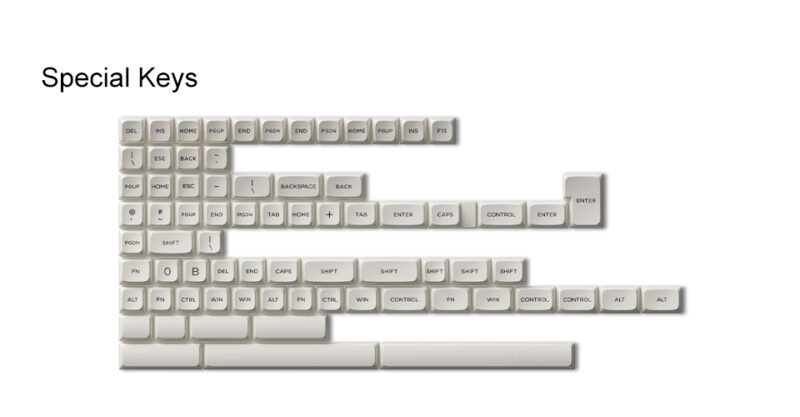 Akko Cream Keycap Set (MDA Profile) - Image 9
