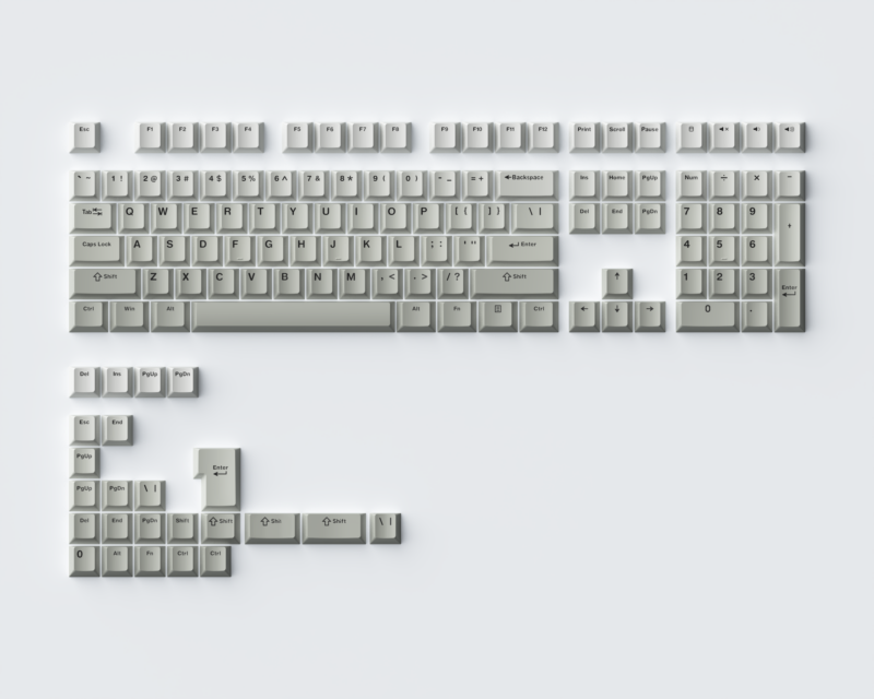 Akko Cool Gray (Cherry Profile) Keycap Set