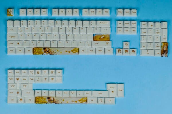 Akko Red Fuji – Set De 161 Touches PBT Dye-Sub Profil JDA, Thème Mont Fuji Japonais, Compatible Mac & Windows