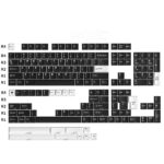 DaYe White on Black Double Shot ABS Cherry Profile Keycaps