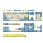 DaYe White Blue Yellow Double Shot ABS Cherry Profile Keycaps