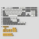 DaYe White Grey and Yellow Double Shot ABS Cherry Profile Keycaps