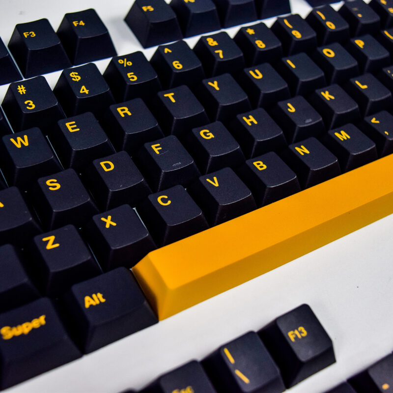 Aflion Black and Yellow Cherry Profile PBT Keycaps - Image 5