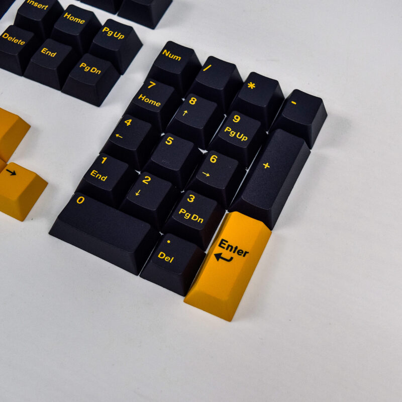 Aflion Black and Yellow Cherry Profile PBT Keycaps - Image 8