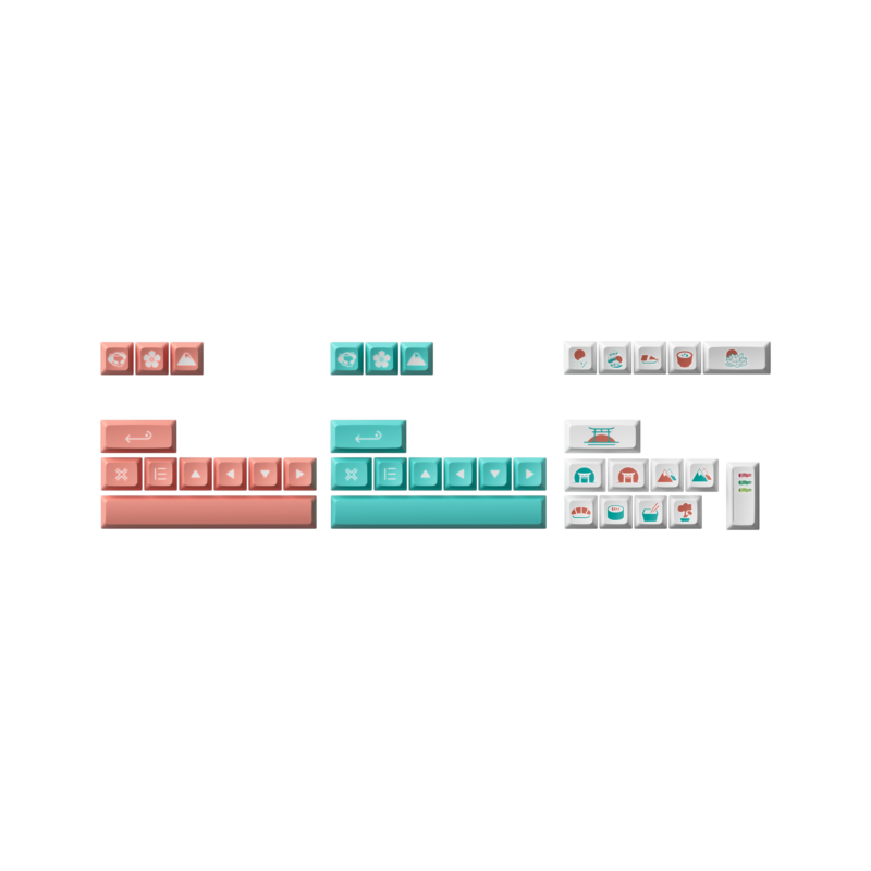Akko Red Fuji Keycap JDA Profile Set (161 key) - Image 6