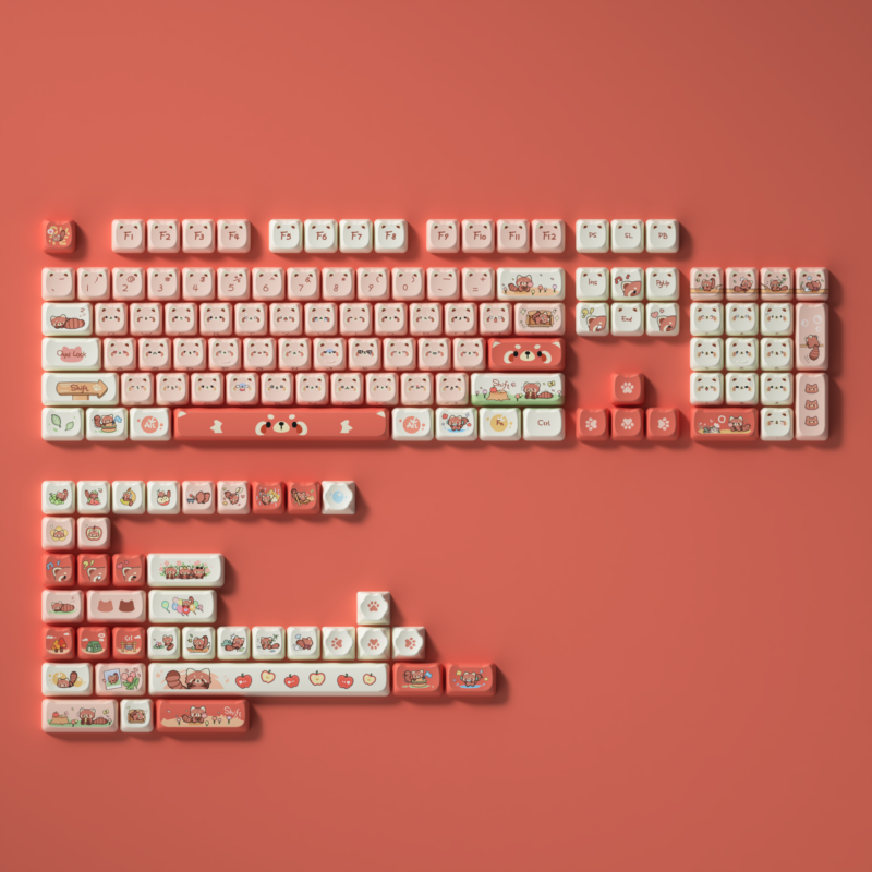 Akko Raccoon MAO Keycap Set (142-key)