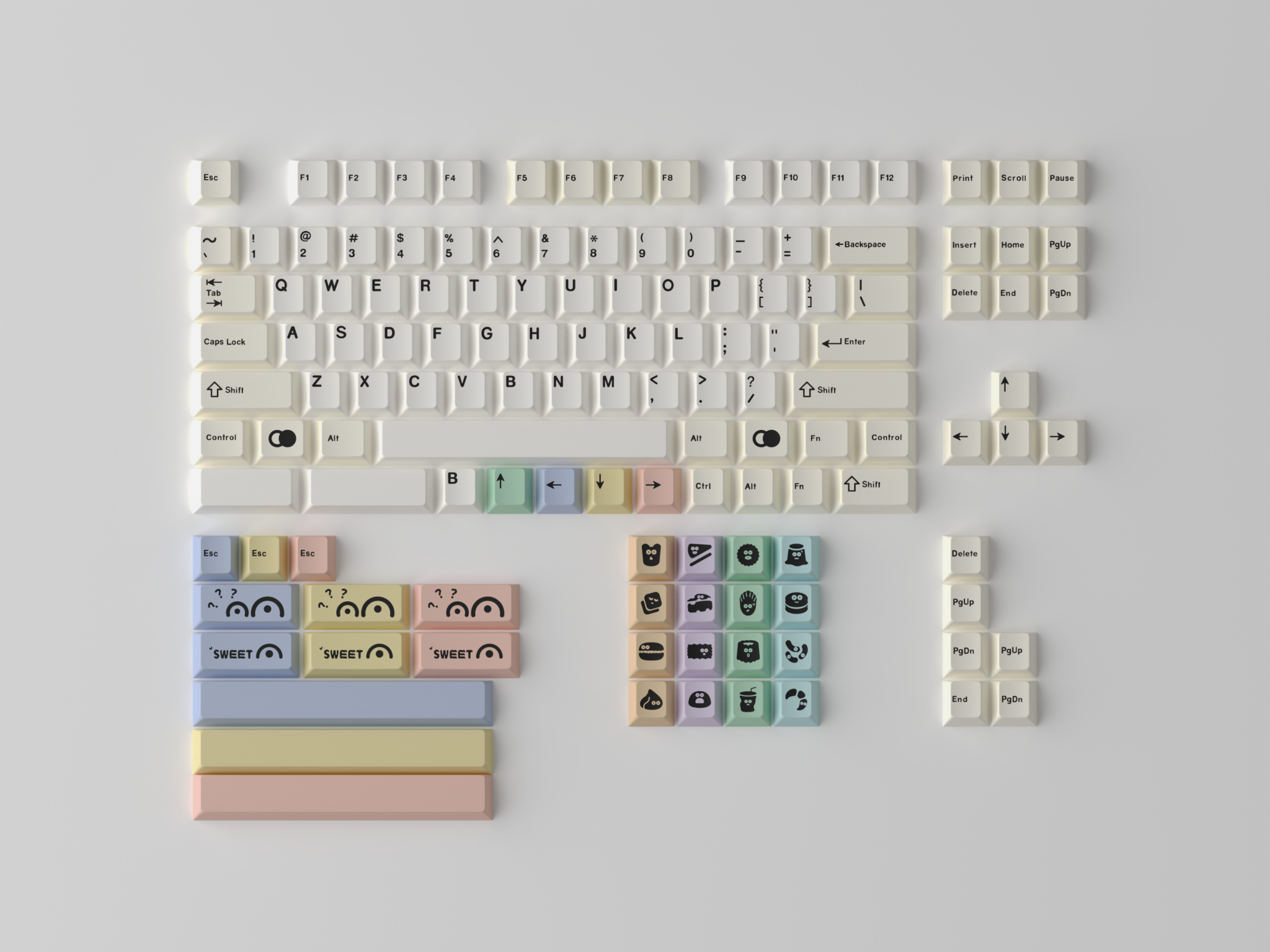 80Retros x Click Inc Burnt Dessert Cherry Profile Keycap Set [228-Key ...