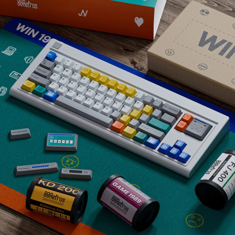 80Retros x Click Win 1998 Cherry Profile Keycap Set (228-Key) - Image 10