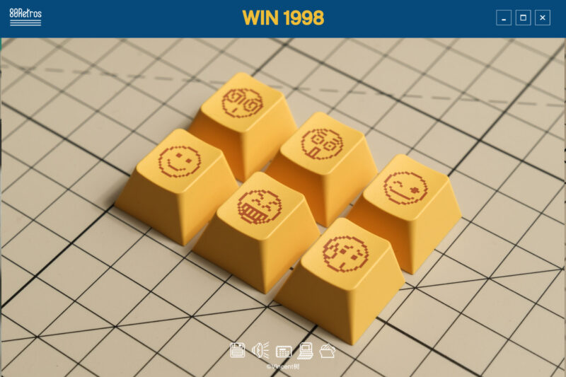 80Retros x Click Win 1998 Cherry Profile Keycap Set (228-Key) - Image 17