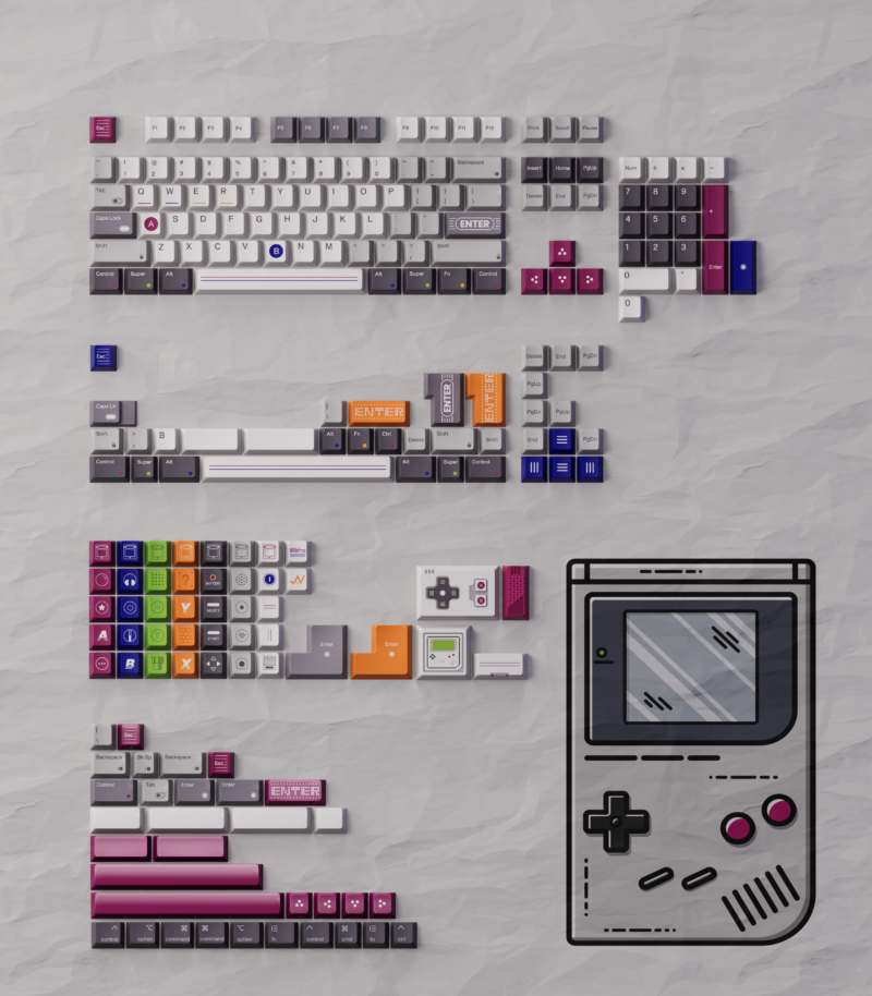 80Retros x Click Inc GAME1989 Classic Cherry Profile Keycaps [Group Buy] - Image 4