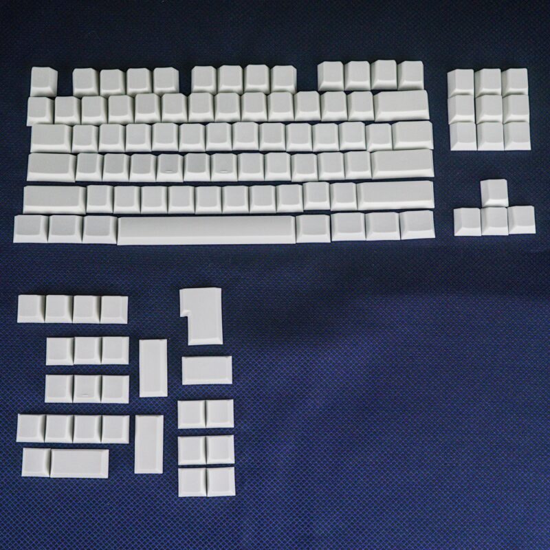 StacksPBT Blank White Cherry Profile Keycaps (113 Key)