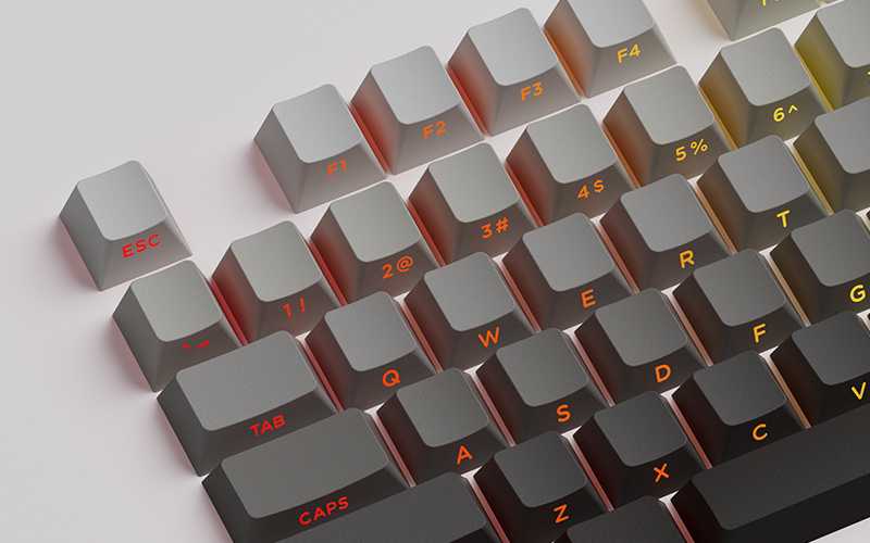 Veekos Black Gradient Keycap Set